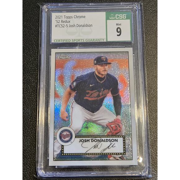 2021 Topps #TC52-5 Josh Donaldson 1952 Topps Redux Chrome CSG 9 - Picture 1 of 2